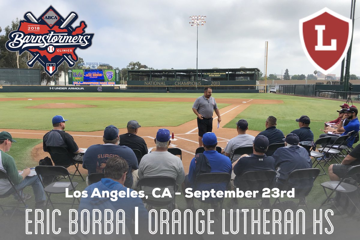 ABCA1945's tweet photo. Batting first for today’s Barnstormers Coaching Clinic here in Los Angeles is loyal ABCA Member & @olubaseball HC Eric Borba @coachborbs23
Offering to our coaches his insight into building a Championship Program!
#ABCAclinics https://t.co/5rclvxEMz6