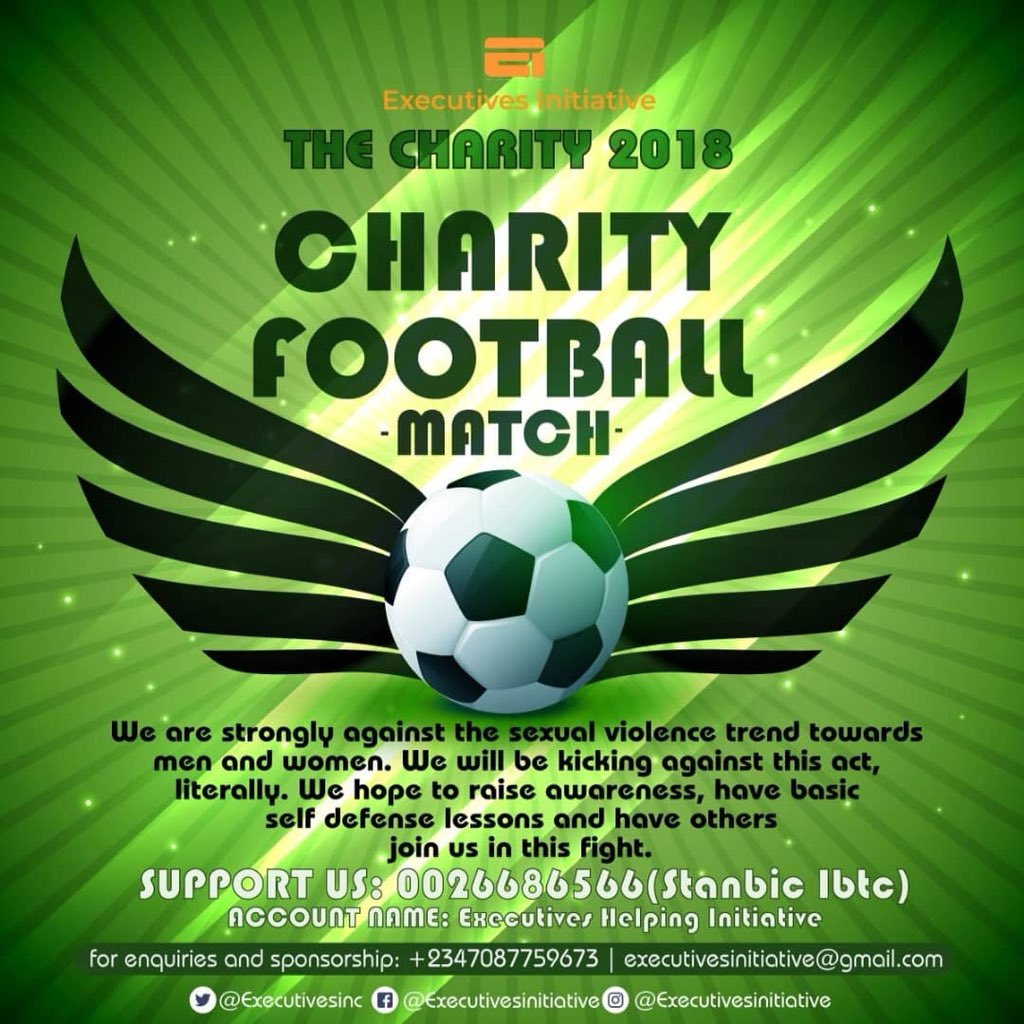 Iamafodam's tweet image. We are against the sexual violence against men and women. Cc @Executivesinc #TheCharity2018