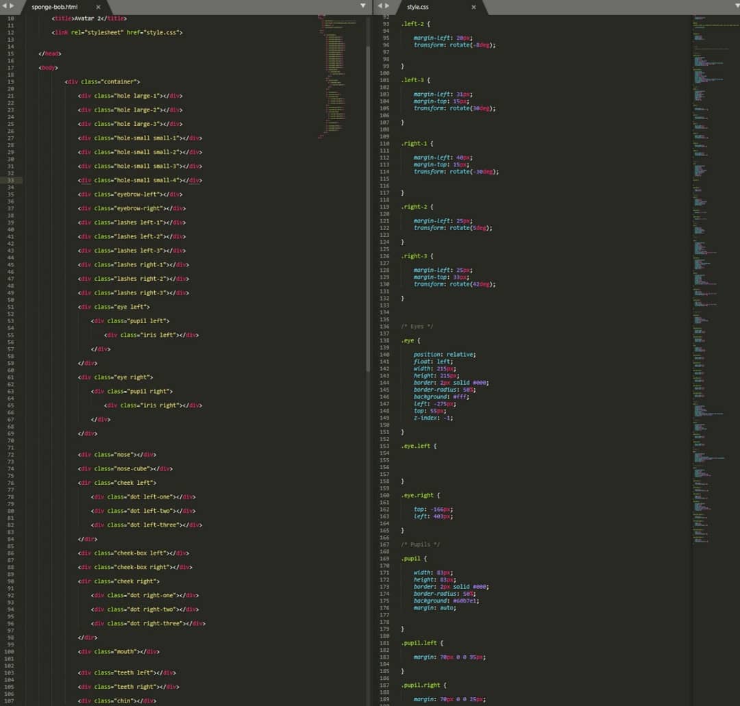 don_dule88's tweet image. First pure CSS drawing. With a bit of help from developers at @Medium and @CodePen I learned a few new tricks. It took a while, but it was totally worth it.
The mess behind SpongeBob is at codepen.io/dondule1988/
#tiny_coder #learningtocode #practicemakesperfect #purecss