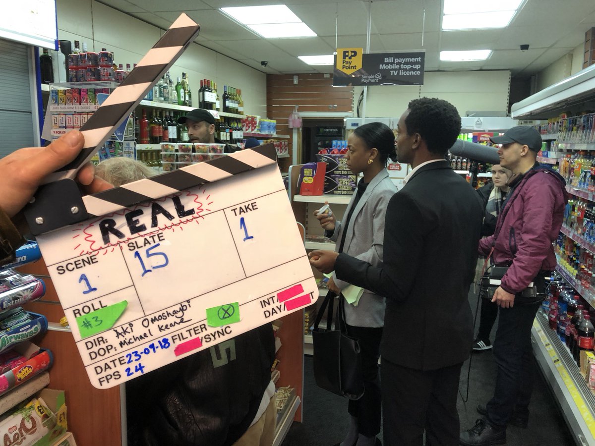 Two days down and these guys are smashing it. #RealTheFilm #AkiOmoshaybi #PippaBennettWarner #indiefilm