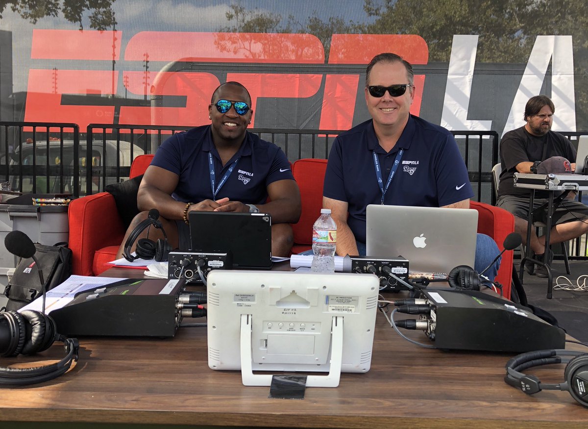 ESPN Los Angeles on Twitter: "Listen to Travis Rodgers and Kirk Morrison  LIVE at the Rams Fan Fest on 39th and Figueroa until kickoff! Tune-In:  ESPNLA 710 or https://t.co/Wda75IMccI https://t.co/n9wDJGtdQX" / Twitter