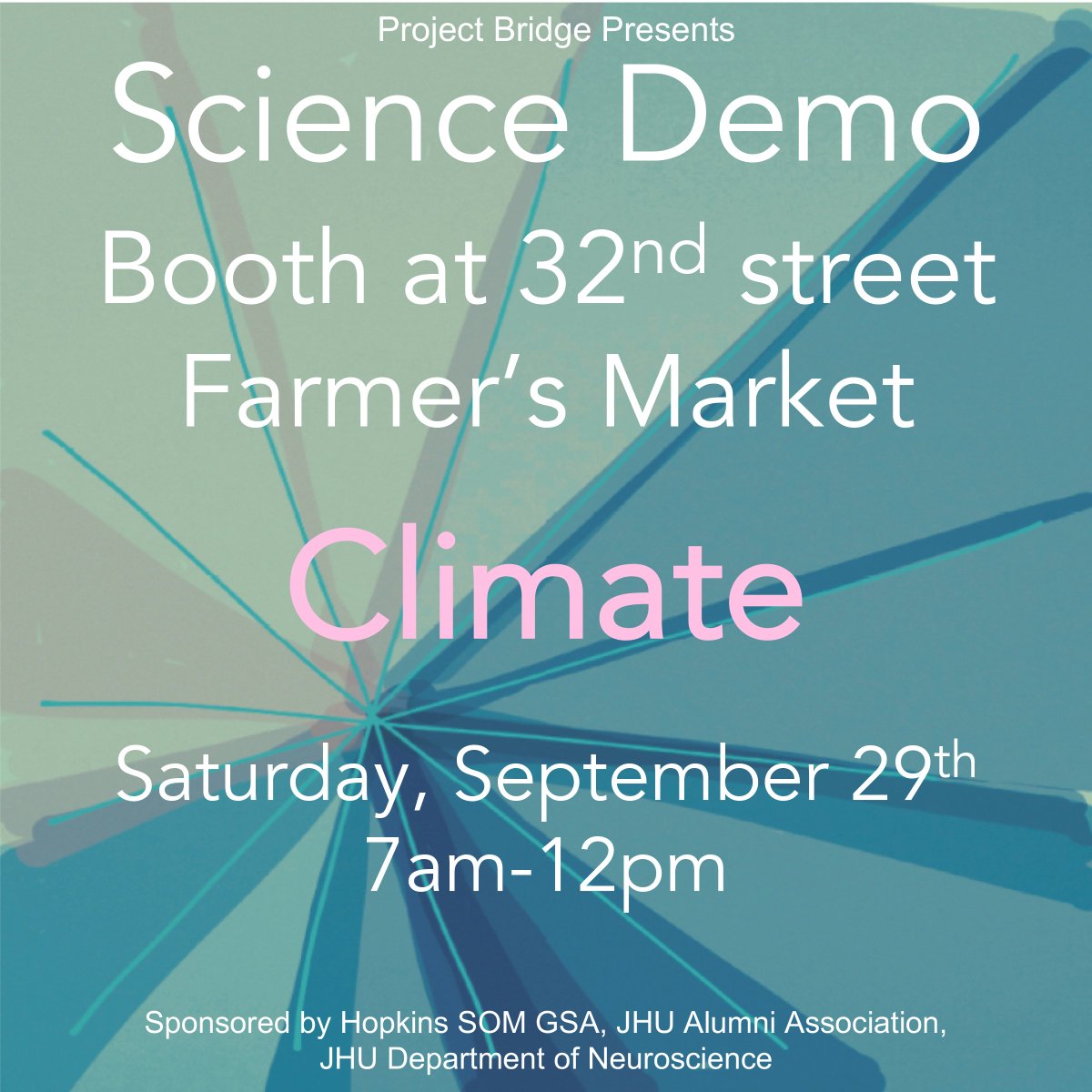 projbridge's tweet photo. Ever thought about what makes our climate special? Next Saturday, join us at the 32nd St Farmer's Market to learn about the important relationships between the gases in our atmosphere. Don't miss the last #ScienceAtTheMarket of the season! For more info: https://t.co/ejSk3gPGcE https://t.co/hj5JSbz95N