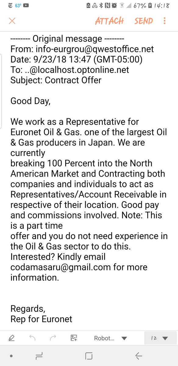 lizziewriter's tweet image. Yeah, no, I don't think so. #spam #internetfraud #scam #junkemail