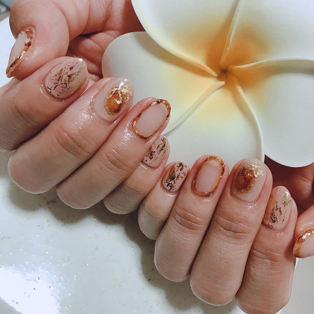 激安ネイル Ar Twitter ハンド Nail 秋ネイル べっ甲 淵べっ甲 ホイル