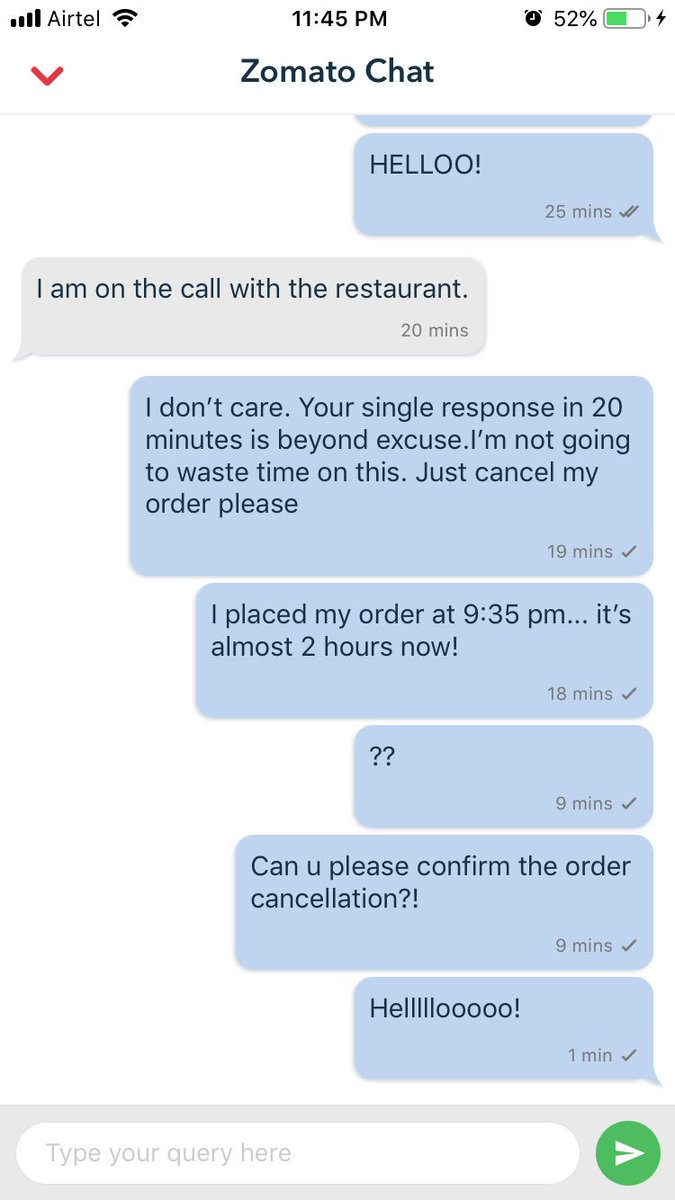 anujkapur's tweet photo. Having the worst experience with @Zomato &amp; your annoying @zomatocare. One small order, 2 hours of calling, &amp; 55 minutes of a one-sided support conversation later... I’m just tired. May be the first out of a 100 orders... but absolutely horrible https://t.co/ii4OKyhJ4o
