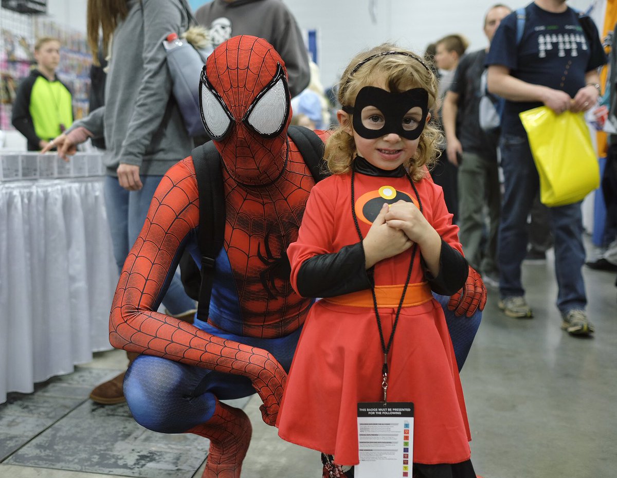 50BadNames's tweet photo. Spider-Man found his ‘biggest’ fan at the @EdmontonExpo! https://t.co/om8wHwFPuH