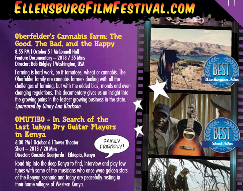 BinaryDocfilms's tweet photo. Oberfelder's Cannabis Farm, the Good, the Bad and the Happy. A film about the cannabis industry in Wa. State showing at www.ellensburgfilmfestival Oct 5th Best of WA state film's #filmfestival #film #MovieReview #cannabisculture #cbd #vaporwave #dabs #travel #documentary #news https://t.co/u98Kz8oOwi