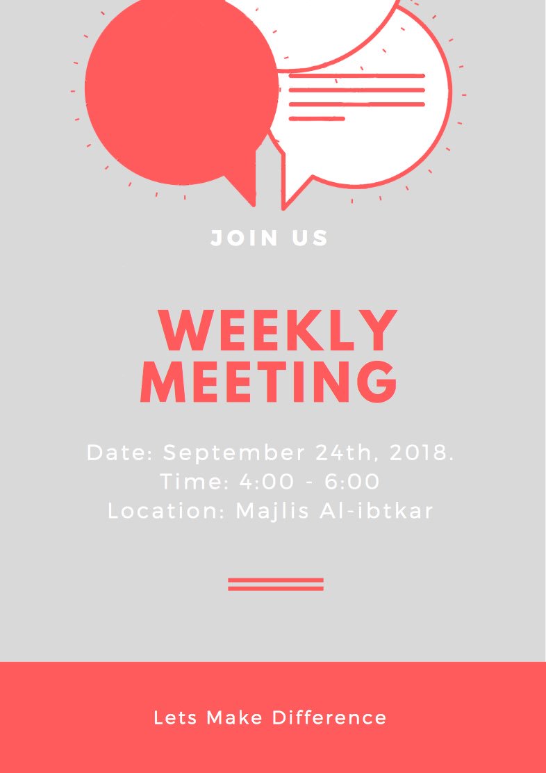 Weekly meeting.