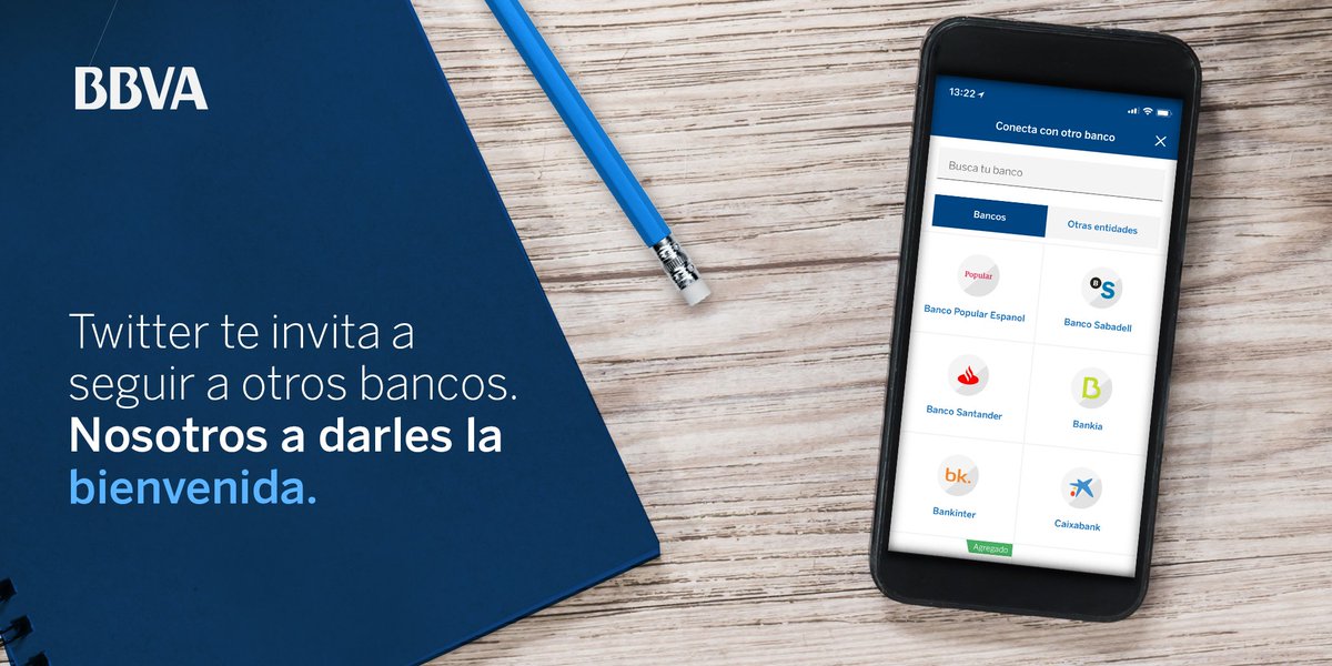 ¡Bienvenidos! 👋 Descubre el nuevo servicio de agregación. Ahora puedes añadir tus otros bancos en la mejor app de banca de Europa. 📲 
Descárgatela: bbva.info/2O1sDxP