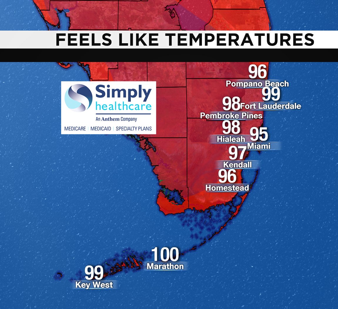 It's 3PM! Check out the heat index. #BROWARD #MIAMIDADE #FLKEYS Presented by Simply Healthcare https://t.co/So0Y9YxOT6