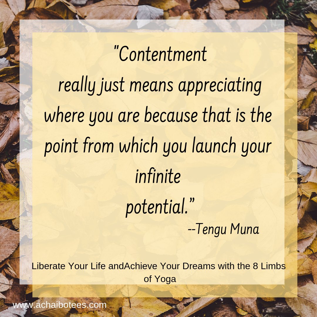 achaibotees's tweet image. &quot; #Contentment really just means appreciating where you are because that is the point from which you launch your infinite potential.”-- #TenguMuna, #LiberateYourLife and #AchieveYourDreams with the #8LimbsofYoga

#leagueofinspirationlwomen #achaibowomen #achaibotees