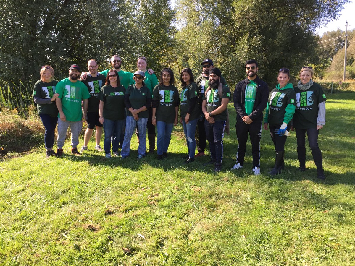 TD Tree Days! A big thanks to all who came out today to support and help plant 300 trees in our community! #teamwork #communitymatters