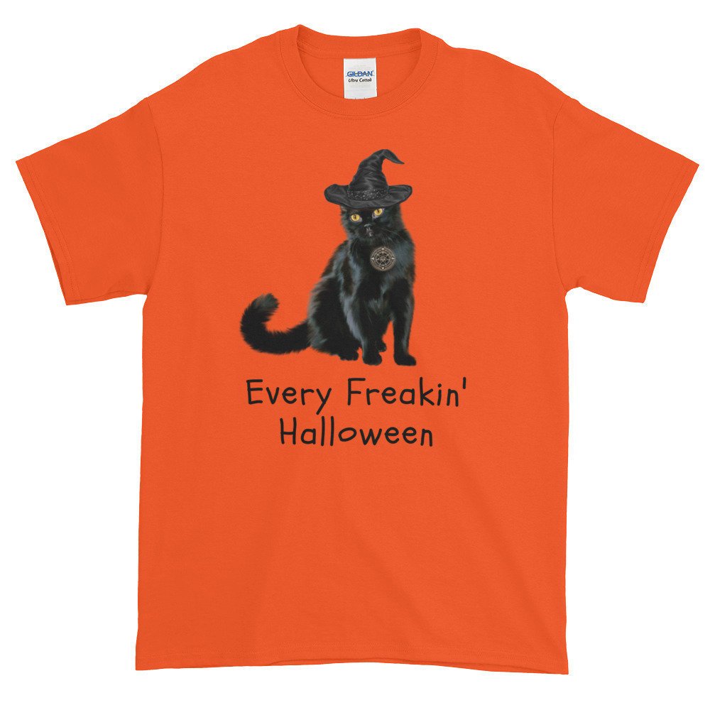 TTicked's tweet image. Every Freakin Halloween-Black Cat-Unisex T Shirt

The perfect Halloween shirt for cat lovers. Great for your office halloween party, answering the door for trick or treater's or just lounging around the house. tickedoffts.com