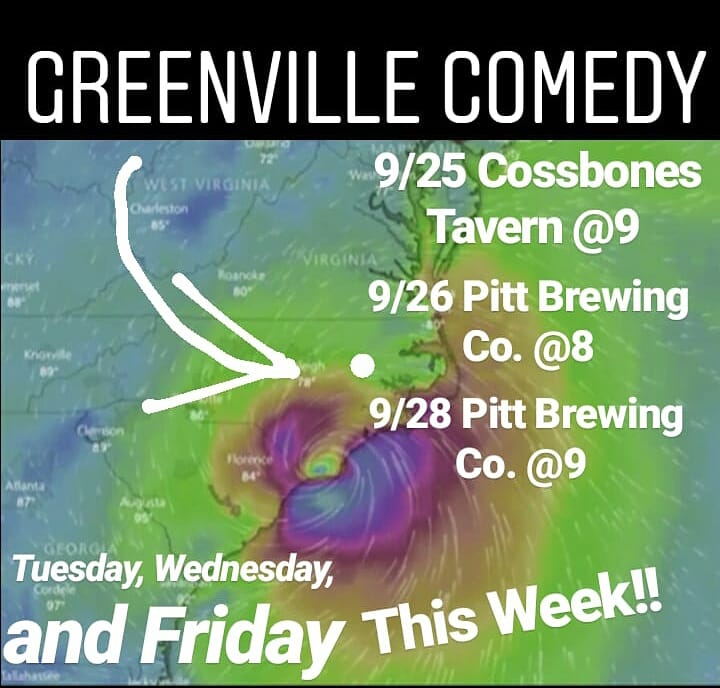 PCC_ECU's tweet photo. GREENVILLE COMEDY this week come see some stand up comedy in your local area! And dont forget about our on campus show OCTOBER 25th! 

#ECU #standupcomedy #openmic https://t.co/NczqAqTMqY