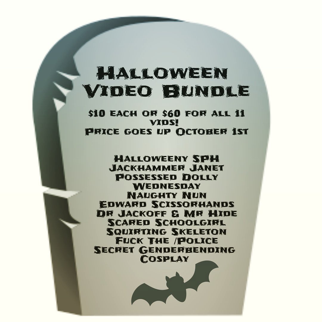 Gem_Stoned's tweet photo. Now until the end of September get all 60+ of my current vids plus my Halloween Bundle for 1ETH or 0.04 BTC. DM me for payment.
Check out my current vids at https://t.co/09Katjm8x9 https://t.co/FylFvGq1qe