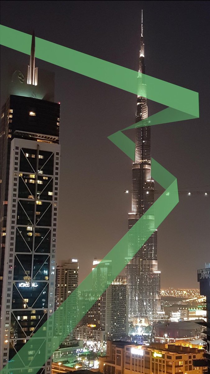 برج خليفة يتزين بالعلم السعودي 🇸🇦