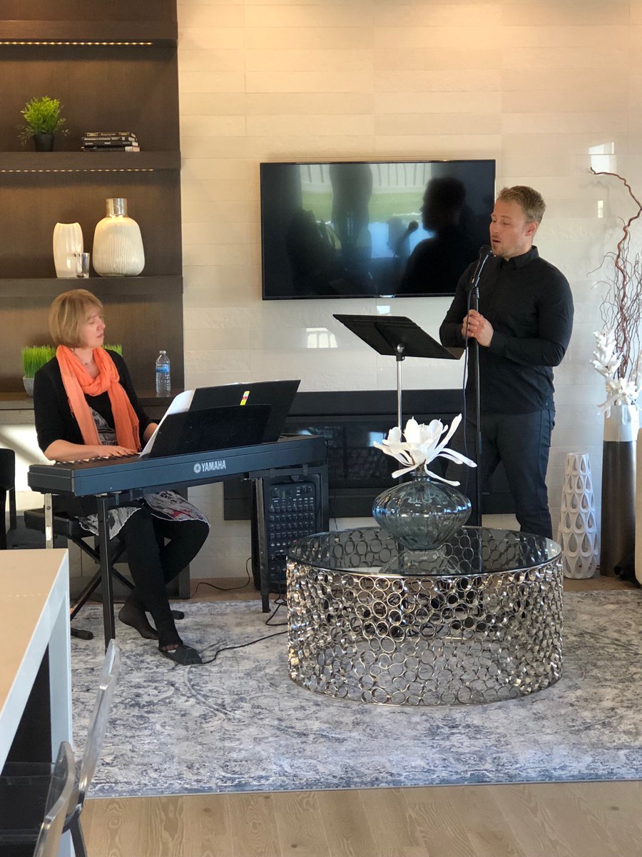TimYakimec's tweet photo. Perfect pairing- Adam Fisher and Leanne Regehr with great tunes! ⁦@CollectionsYEG⁩  ⁦@edmontonopera⁩ https://t.co/M1kshVxCMC