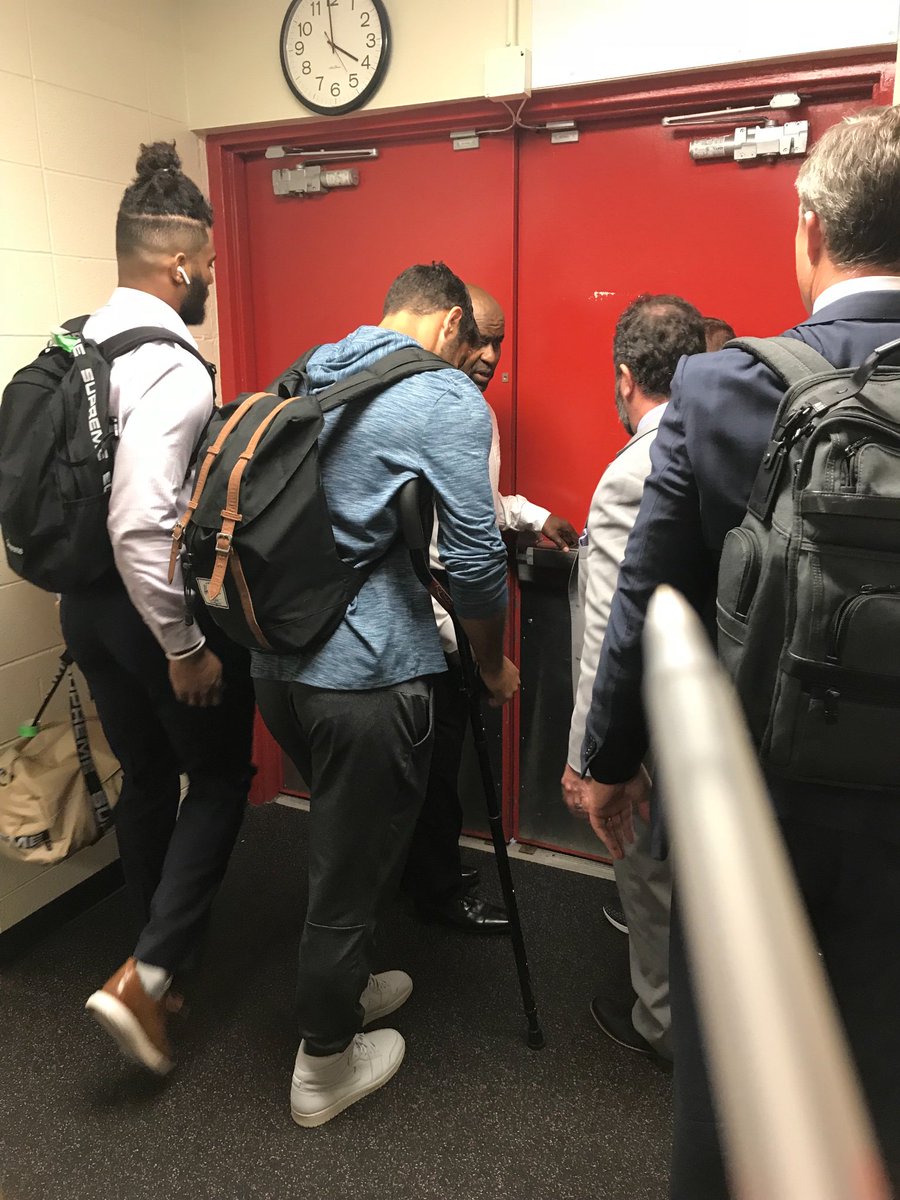 Jimmy Garoppolo is on hand to open the locker room door for Sharks