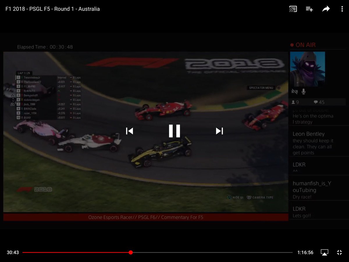 Just clarify to your comms team and people accusing me of causing the crash at t3 on lap 1.My team mate is in 5th and i Am 7th look where he is and look where i am 👀👀 @PSGLF5