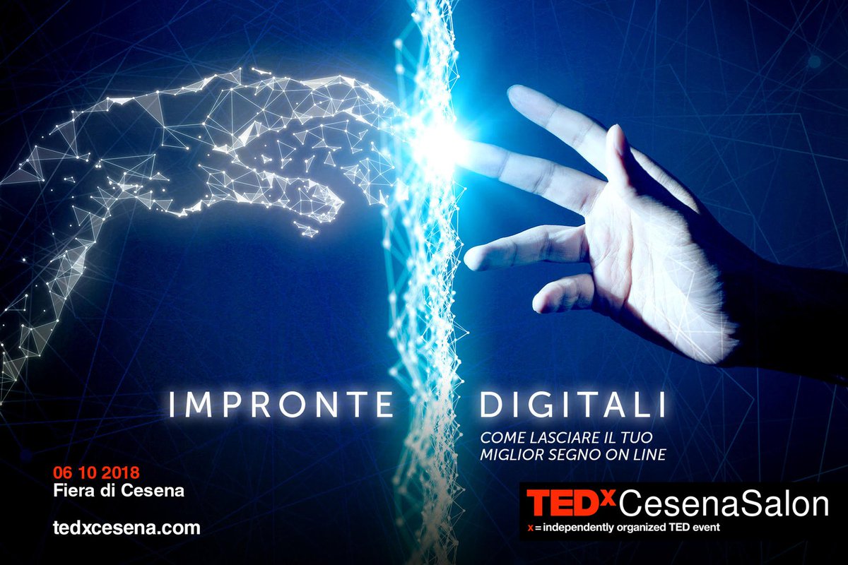 tedxcesena's tweet photo. #TEDxSalon #UnEventoPrimaDel10Novembre
#ImpronteDigitali #Cesena #Online #SocialMediaMarketing

Tutte le info di questo TEDxCesenaSalon:
https://t.co/T1gG2UYBpb https://t.co/0AiNb3I7wM