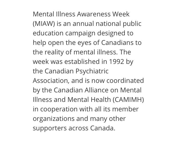FaceOfToday's tweet photo. Did you know that Mental Illness Awareness Week(MIAW) has been happening since 1992? Let’s break the stigma together. Sept 30th-Oct 6th 2018 #fotshiftingperceptions #MentalHealthMatters #miaw2018 #letstalk #letsbreakthestigma https://t.co/T5wnCdrmNg