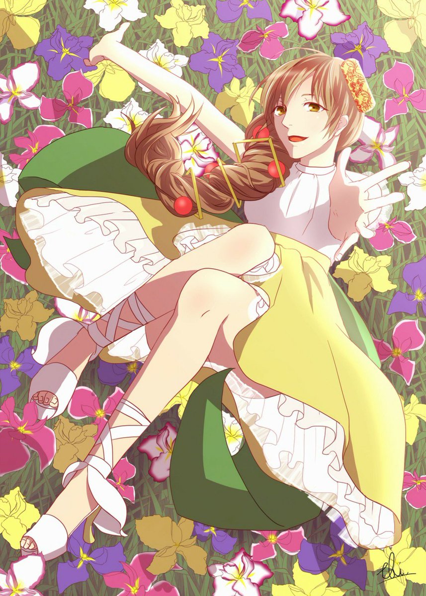 えびいち 十勝19市町村擬人化イラスト 展で発表させていただいた芽室ちゃんに入れたモチーフは スイートコーン 甜菜 砂糖 ゲートボール 水芭蕉 背景になった場所は菖蒲園でした 探してみてください 十勝コスプレ解放区 十勝コスプレ解放区18