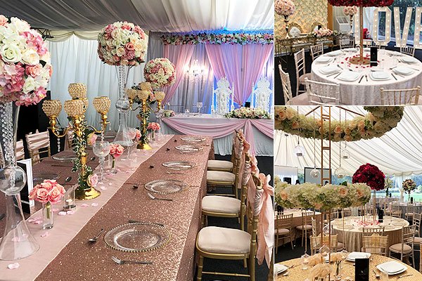 Many brides &amp; grooms took the opportunity to check out our stunning range of floral table centrepieces, floral backdrops, mandaps and much more, at Hilton Hall's open day yesterday. #weddingfair #floralarrangements #weddingservice <a href="/hilton_hall/">Hilton Hall</a> ow.ly/mj6730m8NzW