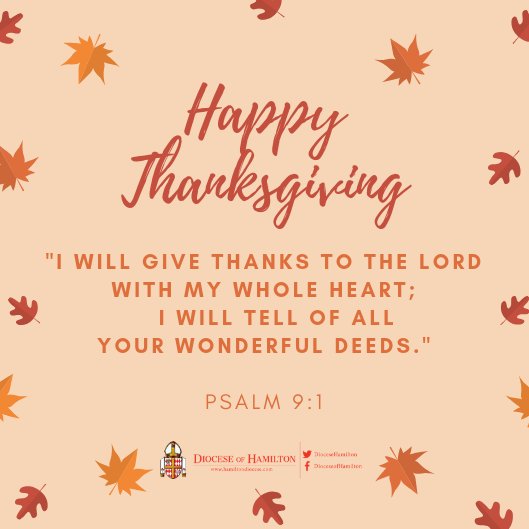 Diocese Of Hamilton On Twitter: "Blessed Are You, Lord Our God, Creator Of  Heaven And Earth! We Praise You For Your Glory And Thank You For Your  Goodness To Us. #Thanksgiving #Prayer