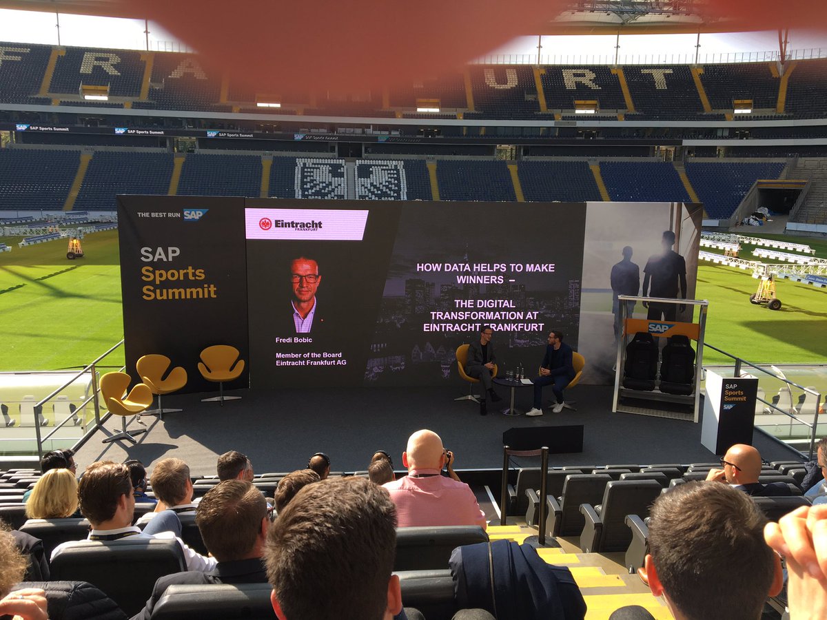 sowitt's tweet photo. Fredi Bobic shares his perspective how Sports One helps to drive the digital transformation in  Eintracht Frankfurt and soccer #SAP #SAPSportsSummit https://t.co/LlnGuiIN5p