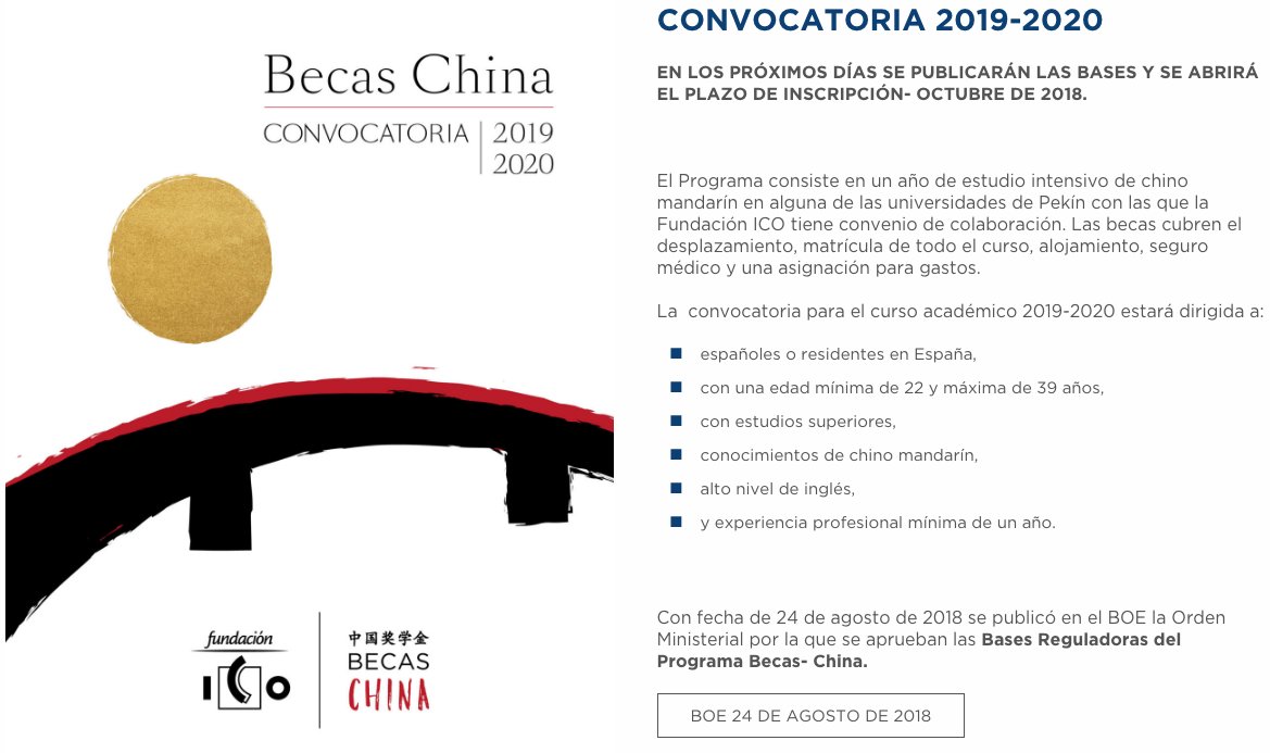 ConfuciBCN's tweet photo. Muy pronto se abrirán las inscripciones de las #BecasICO #BecasChina @FundacionICO 👉 https://t.co/nztWfJwj3C https://t.co/ufVT6nlAlg