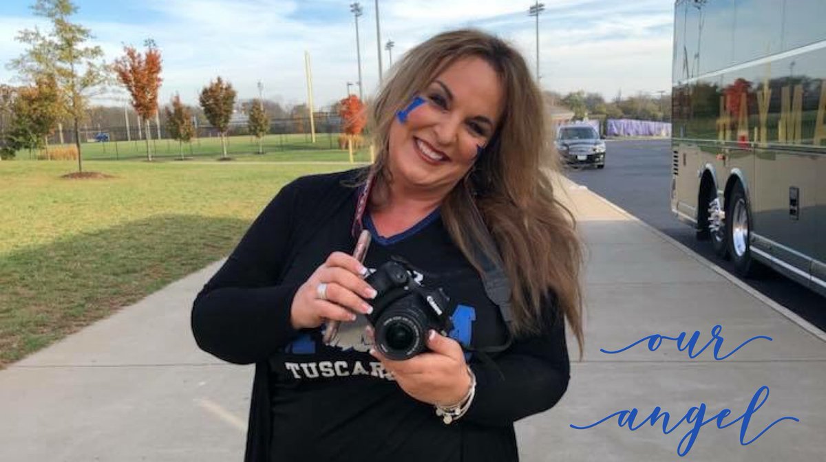 With heavy hearts, we are saddened to say our biggest cheereader is now our beautiful angel 👼🏼We love you Mrs. Dombrowski and the Dombrowski family 💙