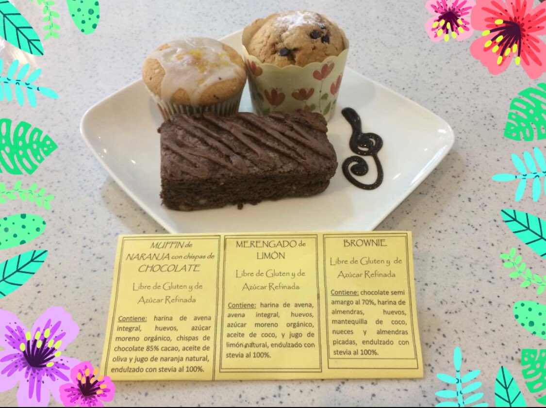 CafeEnergia's tweet photo. Desde hoy #DeliciasGrez en @CafeEnergia! Brownie de Chocolate, Merengado de Limón y Muffin Naranja Chocolate 😋! EXQUISITOS! Todos libres de gluten y azúcar refinada! Y pronto una carta completa para diabéticos, celíacos y personas q quieren alimentarse de manera extra saludable! https://t.co/tW6Jp7k022
