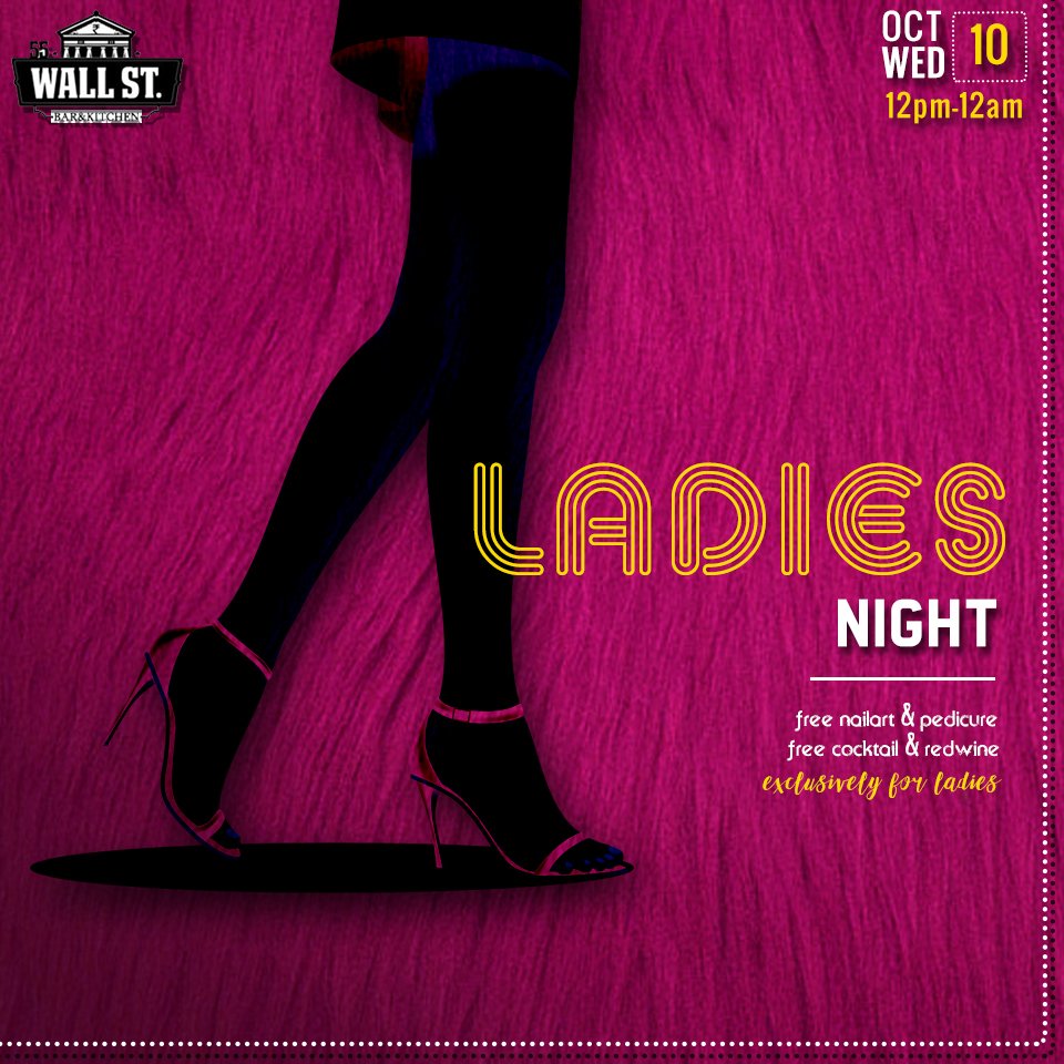 55_wallstreet's tweet photo. #WineWednesday at #55WallStreet
Live Dj &amp; Unlimited Free Flow of drinks exclusive for Ladies!   
Applicable on selected drinks. 
Ladies Day &amp; Night, Every Wednesday, 12pm-12midnight. https://t.co/YqRxi3UFms
