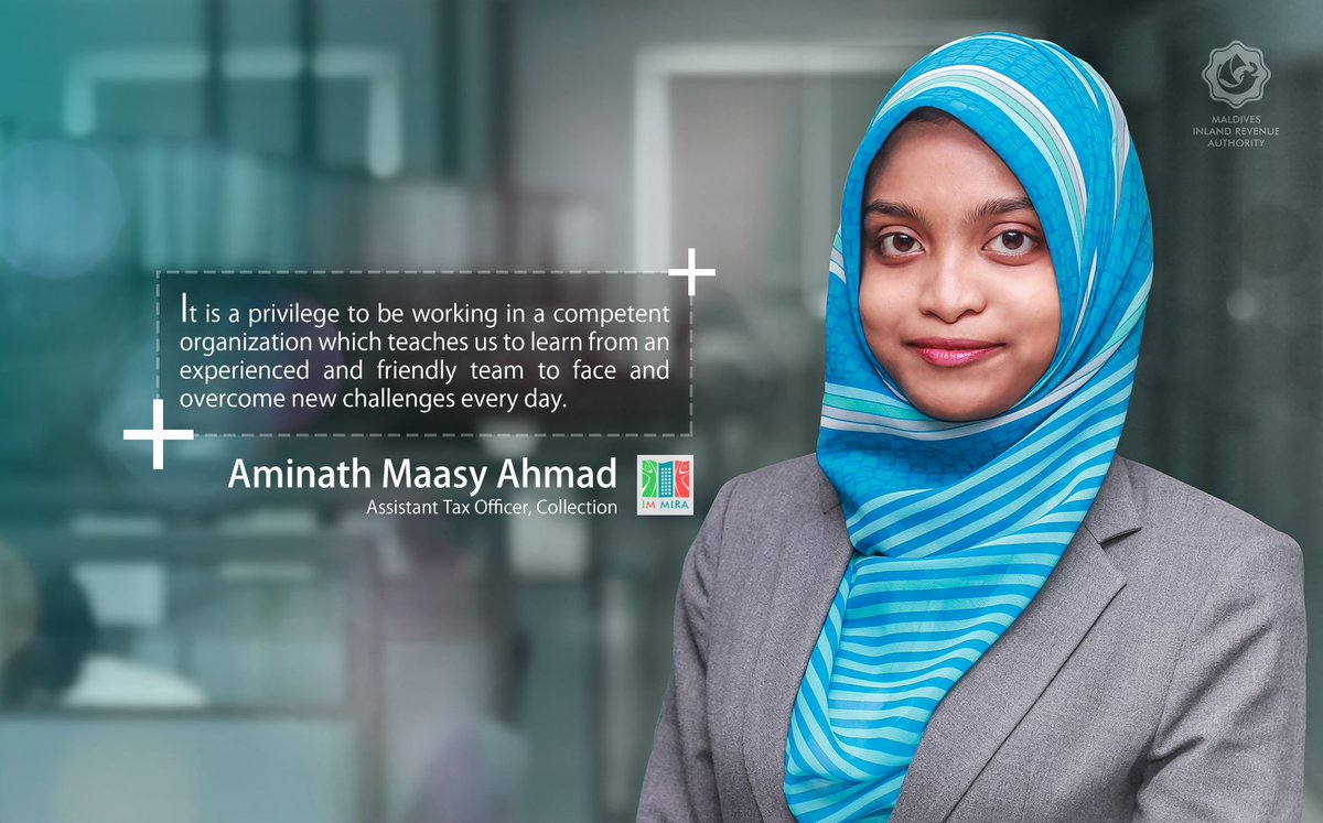 MIRAmaldives's tweet photo. Aminath Maasy Ahmad - Assistant Tax Officer, Collection #IMMIRA https://t.co/0TaLkuSjr7