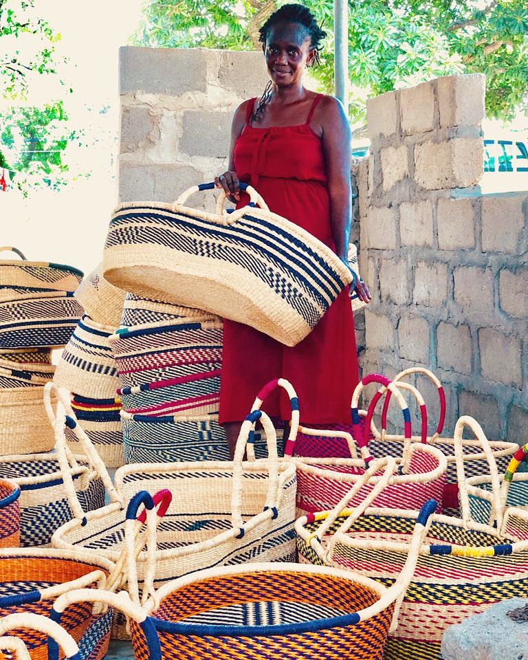 Our first 50 #babybaskets are ready! Aren’t they beautiful?! Thanks to Sofia and her ladies for their hard work! We can’t wait to hand them out to our participants #bolgabasket #weave #babybox #maternitykit #localproduct #supportlocaleconomy #pregnancyeducation #postnatal #Ghana