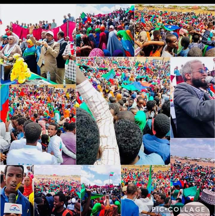 Abdirik's tweet photo. "JWXO iyo jannay naftu jamatay xalay!"
#ONLF supporters have come out to express their desire for self-determination and nothing will break the spirit of our people.The movement has been the only link to #Axmad Gurey and #Sayid, mending any broken line in th chains of history. https://t.co/rEFWu9HSKS