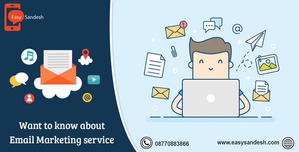 SandeshEasy's tweet photo. "Want to know about Email Marketing Service"

Know more:- https://t.co/QolF87LZfD
Call us:  07356837331
Mail us: easysandesh@gmail.com
  
#easysandesh #sandesh #bulksmsprovider #bulkemail #EmailService
 #BulkSMSCompany #bulkemailmarketing #bulksmsmarketing
#bulkSMSService https://t.co/roKtjcFbkv