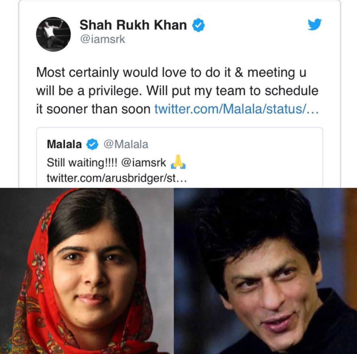 pakistan_fhm's tweet photo. Shahrukh Khan replies to Malala’s tweet by expressing how keen he is on meeting her at!
#shahrukhkhan #malalayousafzai #fhmpakistan #fhmupdates https://t.co/SPqAgswFRz