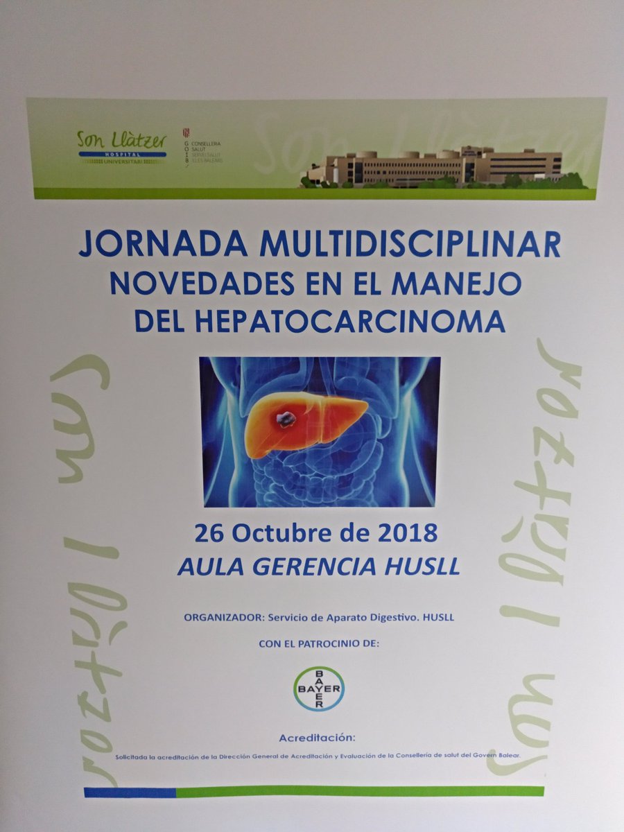 EndoscopiaSonL1's tweet photo. El servicio de digestivo de @SonLlatzer  tiene el placer de anunciar la Jornada En Manejo del Hepotacarcinoma . @hbellvitge @SonEspases @ibsalut @infosalut @SEEDendoscopia @Vitamina3IB3 @AldiaIB3 @yeswithcancer @aeccbalears @aecirujanos @AEEHLiver @cerohepatitis @Patgompic https://t.co/taAXrckIxU