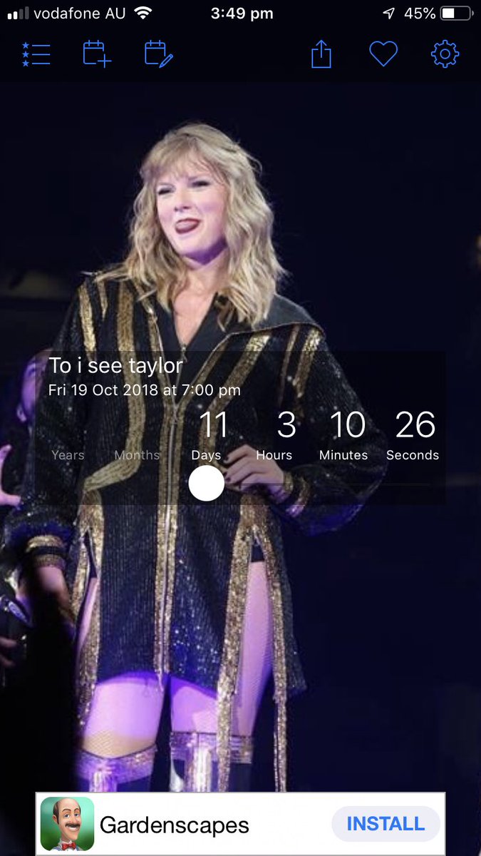 ilovetylorwift's tweet photo. In 11 days I got to party with you @taylorswift13 @taylornation13 #reptourperth #RepuationStadiumTour https://t.co/32g64cUC8v