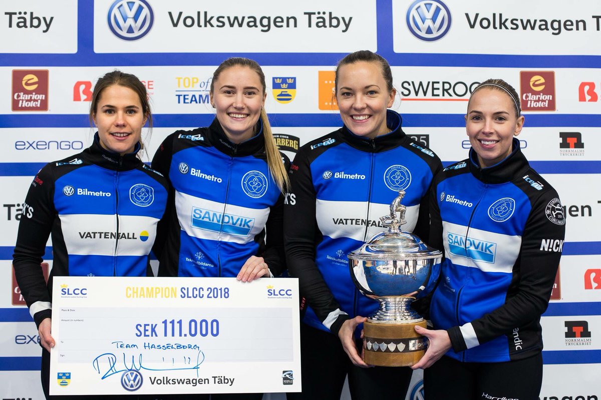 StockholmLCC's tweet photo. Congratulations to our SLCC 2018-19 Champions @teamhasselborg!! #stockholmladies #curling 📷: @Driesel_Liesel https://t.co/EoSmbKeoTK