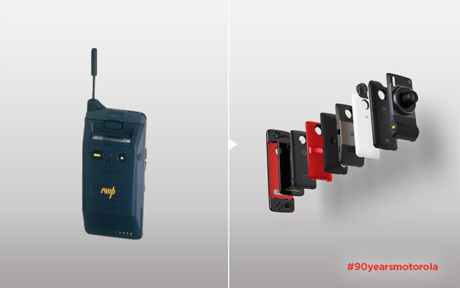 Negli ultimi 90 anni abbiamo trasformato i mod da discreti a moderni #90yearsmotorola #motomod