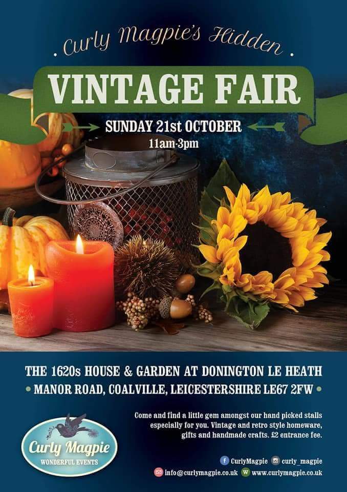 #vintagefair #handmademarket #hiddengem #hiddenvintagefair 1620s House &amp; Garden at Donington le Heath, Leicestershire, UK #coalville #leicestershire #curlymagpie #wonderfulevents #autumnfair Come support this trial event and some fabulous local traders. curlymagpie.co.uk