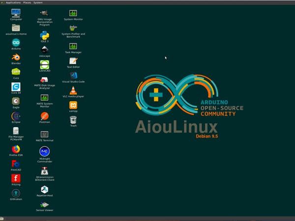 programarfacilc's tweet photo. ¿Te imaginas un sistema operativo #OpenSource basado en #Linux enfocado en el desarrollo de aplicaciones del #IoT con #Arduino y #ESP8266? Pues aquí lo tienes, se llama #AiouLinux y está basado en #Debian #Maker #DIY https://t.co/ybumexVnOG https://t.co/wFe332L7O7
