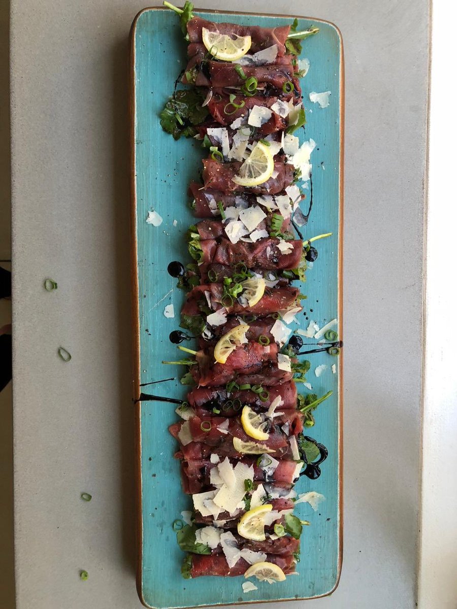 Just some our dishes this past weekend in Bryanston! Just love our springbok carpaccio with our special lekker Bekker cari sauce and anchovies! #lekkerbekkers #foodporn #mkrsa #foodies