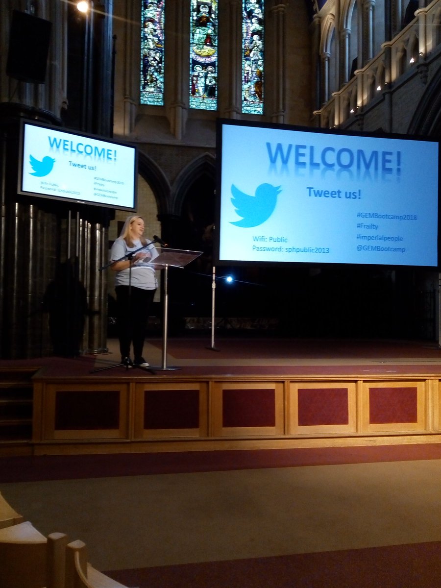 EmatronMf's tweet photo. #GEMBootcamp2018 gets underway introduced by the @katemsendall #frailty educator and ED sister @Imperialpeople https://t.co/RUoh8dqkkt