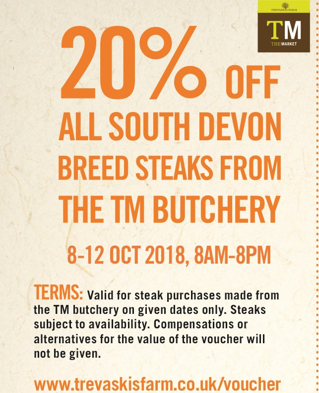 Today marks the start of our incredible autumn offers getting you some great savings over the next few weeks! This week we have a fantastic offer to use in the Butchery. [See voucher for full terms and conditions.]