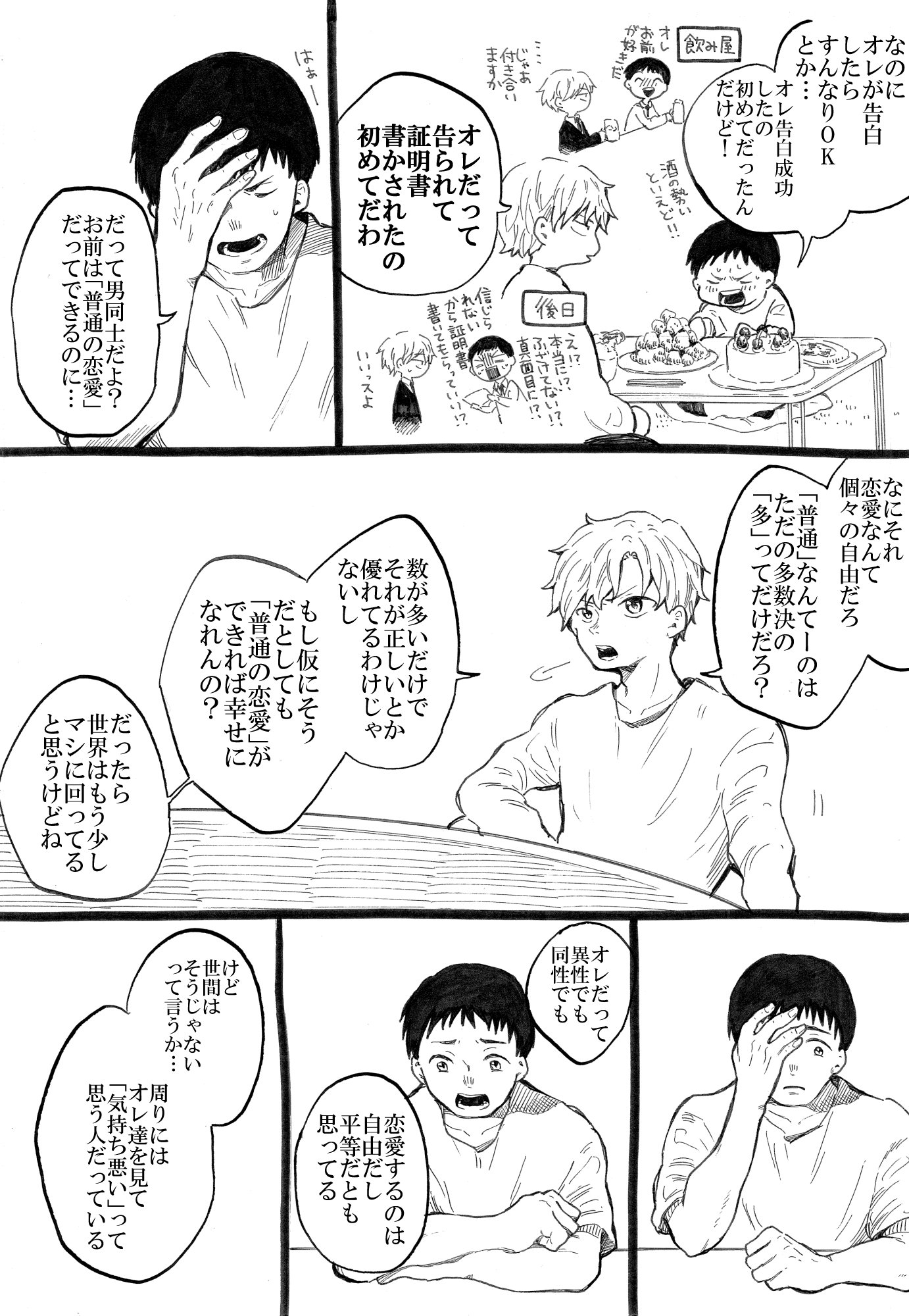 直正也 3月新刊出すよ 創作漫画 普通の恋愛 同性愛のお話です 直正也 3月新刊出すよ 創作漫画 普通の恋愛 同性愛のお話です