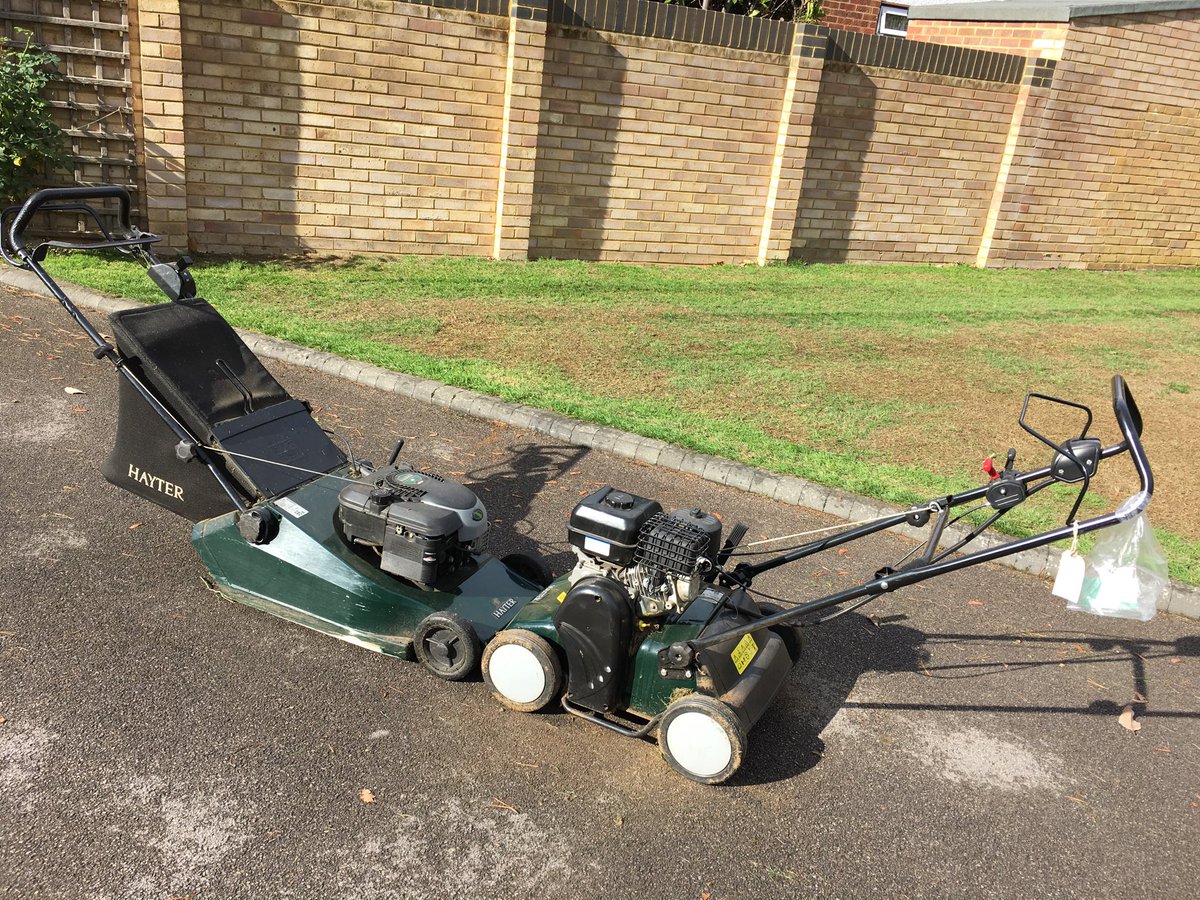 #lawn renovation underway. Cutting and scarification ⁦<a href="/HayterMowers/">Hayter Mowers 🇬🇧</a>⁩