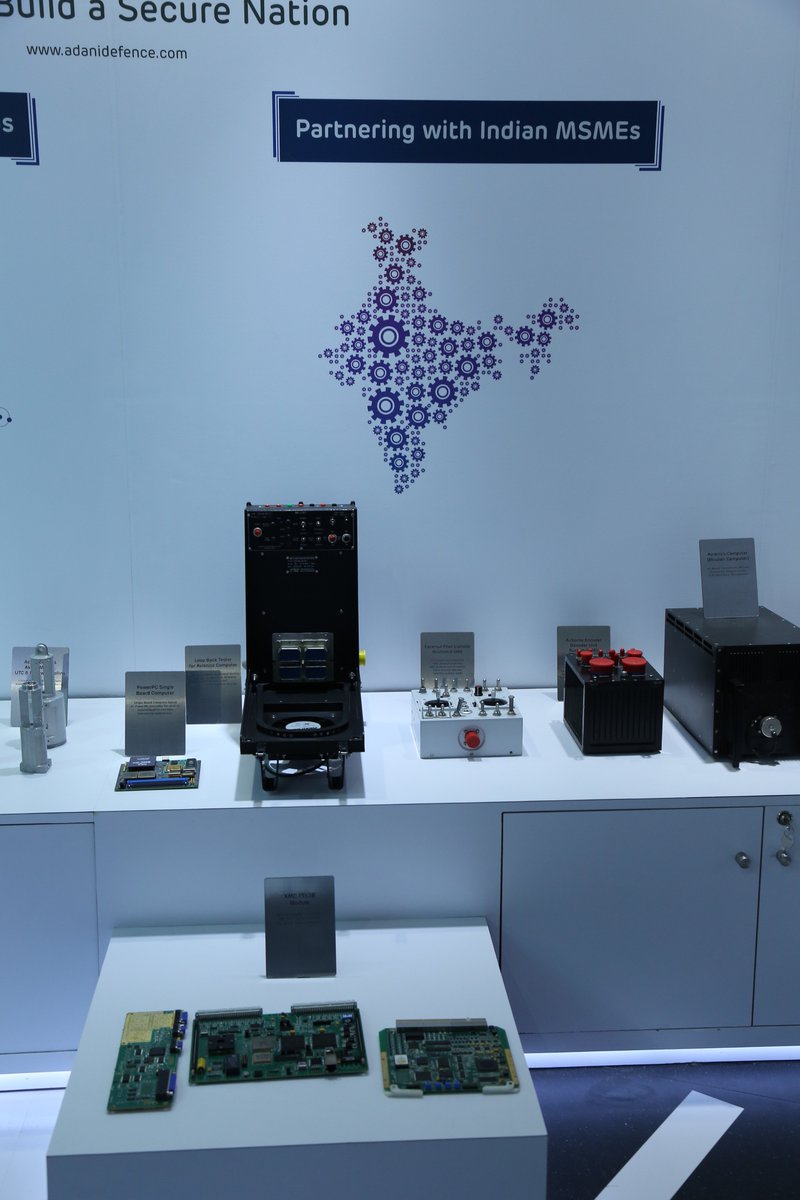 QEDPRODUCT's tweet photo. Brilliantly conceptualised, designed and executed Adani Group Pavilion at DEFEXPO 2018. Focusing on a strategic partnership between SAAB India and the Adani Group, the pavilion saw multiple installations proving India's defence prowess to the world! #goqed #qedevents https://t.co/F7KNG70uAV